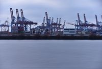 Hamburg, Hafen, K&ouml;hlbrandh&ouml;fte, Container, Kran